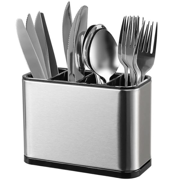 Spoon Stand for Kitchen Steel Cutlery Stand Spoon Organizer Cutlery Holder for Kitchen Countertop Forks Spatula Knives Holder Rustproof Durable Knife Stand